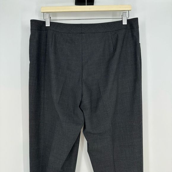 Lafayette 148 Stretch Wool Irving Pants Size 10 Grey Office Classic - Picture 8 of 10